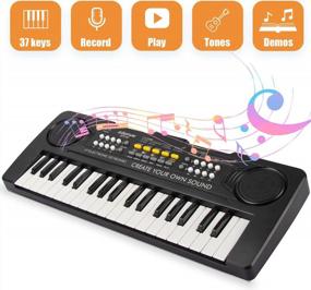 img 3 attached to 37 Key Portable Electronic Piano For Kids: APerfectLife Keyboard, Great Educational Toy For 3-8 Year Old Girls & Boys!
