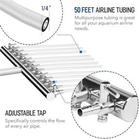 img 1 attached to Simple Deluxe 1744 GPH Air Pump: Efficient 120W 110L/min 12 Outlets for Aquarium, Pond, Hydroponics Systems with 50 Feet Airline Tubing - Silver