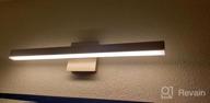 img 1 attached to Upgrade Your Bathroom With Modern Black LED Vanity Lights - 23.62 Inch Long, Cool Light 5500K, And 22W Power review by Timothy Hughes