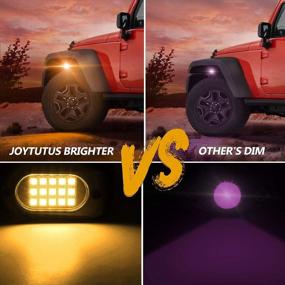 img 2 attached to JoyTutus RGB LED Rock Lights 4 Pods With App/RF Remote Control, 60LEDs Multicolor Underglow Light Music Timing Mode Neon Exterior Lighting Kit Replacement For Wrangler JK JL TJ & Gladiator 1996 - 2021