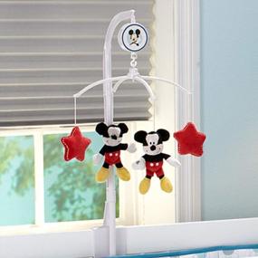 img 1 attached to Disney Mickey Mouse Best Friends Musical Crib Mobile, Red Yellow Black White