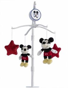 img 2 attached to Disney Mickey Mouse Best Friends Musical Crib Mobile, Red Yellow Black White