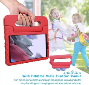 img 1 attached to Kids Case For Samsung Galaxy Tab A7 Lite 8.7" 2021 (SM-T220/T225) - Shockproof Lightweight Convertible Handle Stand Cover, Red