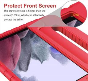img 2 attached to Kids Case For Samsung Galaxy Tab A7 Lite 8.7" 2021 (SM-T220/T225) - Shockproof Lightweight Convertible Handle Stand Cover, Red