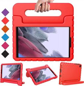 img 4 attached to Kids Case For Samsung Galaxy Tab A7 Lite 8.7" 2021 (SM-T220/T225) - Shockproof Lightweight Convertible Handle Stand Cover, Red