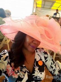 img 5 attached to Stylish Organza Hat For Women - Ideal For Kentucky Derby, Church, Dress With Wide Brim And Flat Design (S601)
