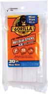 mini clear hot glue sticks (4" x .27", 30 count) by gorilla - pack of 1 logo
