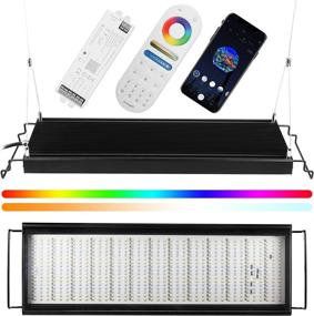 img 4 attached to 🐠 HUSUKU Smart Aquarium Light: Full Spectrum 600W, 18-40 Inch, 663 LEDs RGB CCT, 10,000LM - RCU+APP Voice Control (RF WiFi BT) - Perfect for Coral Reef Plant Fish Tank