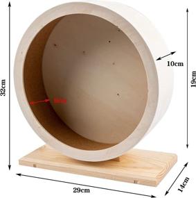 img 2 attached to 🐹 Silent Hamster Exercise Wheel - Ideal Running Toy for Rats, Gerbils, Mice, Chinchillas, Hedgehogs, and Guinea Pigs (L)