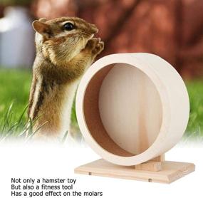 img 1 attached to 🐹 Silent Hamster Exercise Wheel - Ideal Running Toy for Rats, Gerbils, Mice, Chinchillas, Hedgehogs, and Guinea Pigs (L)