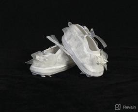 img 1 attached to 👠 Girls Organza Trim Bootie - Perfect for Christening, Baptism, or Special Occasions