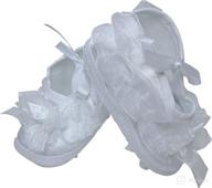 👠 girls organza trim bootie - perfect for christening, baptism, or special occasions logo