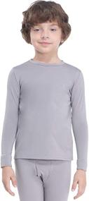 img 4 attached to MANCYFIT Boys' Thermal Underwear Undershirts Baselayer Clothing for Underwear