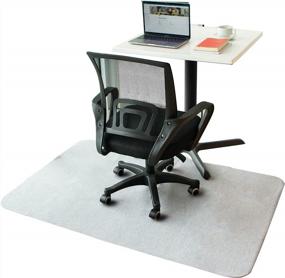 img 4 attached to Protect Your Hardwood And Tile Floors With XFasten'S Anti-Slip Office Chair Mat - Large, Durable And Perfect For Home Office