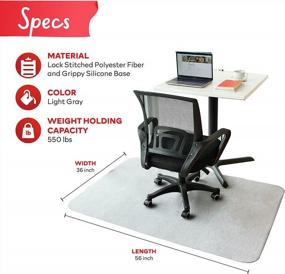 img 3 attached to Protect Your Hardwood And Tile Floors With XFasten'S Anti-Slip Office Chair Mat - Large, Durable And Perfect For Home Office