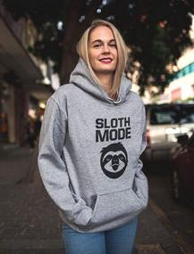 img 2 attached to Funny Sloth Mode Hoodie: Perfect Gift For Women & Teen Girls!