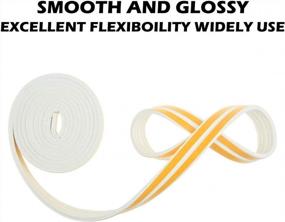 img 1 attached to 2Pack 32Ft Window Seal Strip: Self-Adhesive Foam Weatherproof Door Sound Insulation Gap Blocker Epdm (E Type White)
