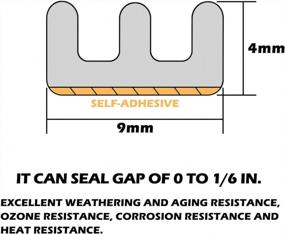 img 3 attached to 2Pack 32Ft Window Seal Strip: Self-Adhesive Foam Weatherproof Door Sound Insulation Gap Blocker Epdm (E Type White)