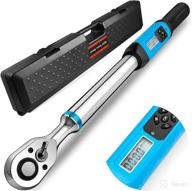 🔧 goehner's 1/2" drive digital torque wrench: 12.5-250 ft.-lb./17-340 n.m., electronic torque wrench with buzzer, led flash notification, ±2% clockwise torque accuracy, certificate of calibration (1 inch) logo