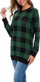 img 1 attached to Stylish LAINAB Women'S Loose Long Sleeve Tunic Sweatshirt For Casual Wear