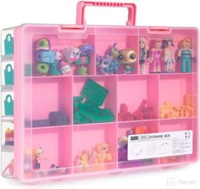 img 2 attached to Ultimate LOL Dolls, Shopkins, Calico Critters and LPS Figures Toy Storage Organizer and Display Case - Convenient Portable Box with Carrying Handle by Bins & Things