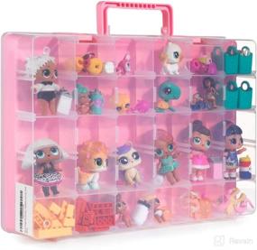 img 4 attached to Ultimate LOL Dolls, Shopkins, Calico Critters and LPS Figures Toy Storage Organizer and Display Case - Convenient Portable Box with Carrying Handle by Bins & Things