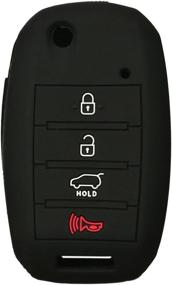 img 2 attached to 🔑 Coolbestda Rubber Flip Key Fob Remote Cover: Protect Your Kia Optima, Soul, Sorento, Sportage, Forte, Rio, and Sedona Keys with this Keyless Entry Holder (2016-2019 Models, Excludes Smart Key Fob)