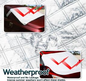 img 2 attached to 🌞 Zone Tech Silver Premium All Weather Windshield Cover Protector - Front and Rear Flap Design for Ultimate Summer and Winter Protection