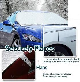img 1 attached to 🌞 Zone Tech Silver Premium All Weather Windshield Cover Protector - Front and Rear Flap Design for Ultimate Summer and Winter Protection