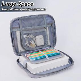img 3 attached to Stylish And Functional Bible Cover For Women - Handle, Zipper Pockets, Pen Slots And Sun Moon Design