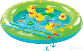 img 3 attached to 🦆 Kovot Inflatable Duck Fishing Pond: Indoor/Outdoor Water Toy Game with 2 Fishing Poles and 6 Floating Ducks