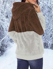 img 3 attached to Women'S Fuzzy Double-Layer Zip Pullover Hoodie Coat - Sizes S To XXL