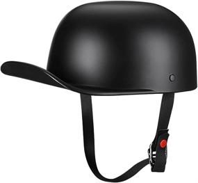 img 3 attached to 🧢 Yesmotor Dot Approved Baseball Motorcycle Helmet Half Cap for Bike Cruiser Chopper Moped Scooter