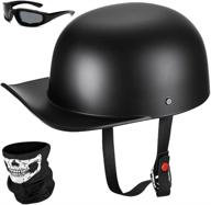 🧢 yesmotor dot approved baseball motorcycle helmet half cap for bike cruiser chopper moped scooter logo