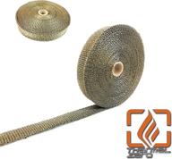 🔥 thermal zero titanium lava exhaust heat header pipe wrap roll - 1 inch wide x 50 feet long - handles up to 3000°f - lv116150 logo