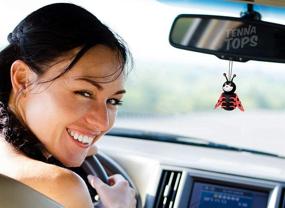 img 1 attached to Lucky Ladybug Car Antenna Topper - Cute 🐞 Dashboard Accessory & Auto Mirror Dangler for Enhanced SEO