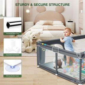 img 2 attached to LEHOM Crawling Activities Playpens Toddlers