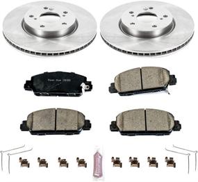 img 1 attached to 🚗 Power Stop KOE6515 Autospecialty Front Brake Kit - OE Brake Rotors & Ceramic Brake Pads