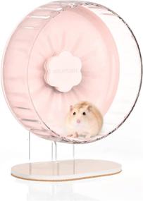 img 4 attached to Super-Silent Hamster Wheel with Adjustable Base - Bucatstate Dual-Bearing Cage Accessories, Perfect for Dwarf Syrian Hamsters, Gerbils, and Small Pets