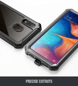 img 1 attached to Shockproof Galaxy A20/A30 Case With Built-In Screen Protector - Poetic Guardian Series Black/Clear