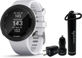 img 4 attached to Garmin Swim 2 GPS Swimming Smartwatch With Wearable4U Power Pack Bundle (Whitestone)