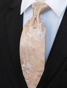 img 1 attached to Paisley Wedding Business Accessories for Men: JEMYGINS Handkerchief, Ties, Cummerbunds & Pocket Squares