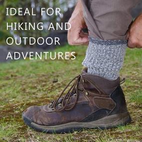 img 1 attached to RTZAT Merino Wool Hiking Socks - Thermal, Moisture Wicking & Cushioned For Outdoor Activities