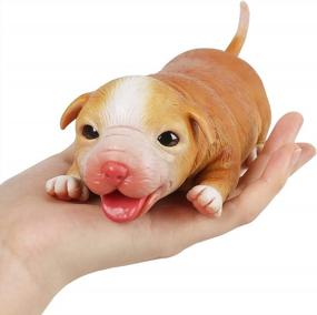 img 4 attached to Получите свою собственную реалистичную 6,3-дюймовую силиконовую мини-куклу-компаньона Vollence Reborn Baby Dog Pets Doll