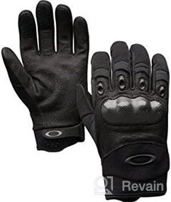 img 1 attached to 🧤 Oakley Factory Pilot Leather Palm Gloves - Black: Ultimate Protection for Motorcycles, Mountain Bikes & BMX