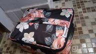 img 1 attached to Narwey Travel Makeup Bag: Large Cosmetic Case Organizer For Women & Girls (Black Flower) review by Jordan Perez