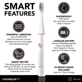 img 3 attached to Rechargeable Electric Toothbrush by 🪥 HomeLux Lab - Optimal Oral Care