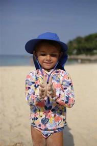 img 2 attached to Шапка для малышей с защитой от солнца UPF 50 для пляжа, рыбалки и активного отдыха - шапки для мальчиков и девочек