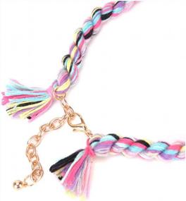 img 1 attached to Handmade Beaded Statement Necklace With Bohemian Multi-Colored Tassels: Perfect For Standing Out
