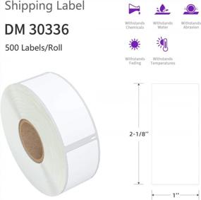 img 3 attached to AveneMark 1" X 2-1/8"(25 Mm X 54 Mm) Direct Thermal Label Replacement Compatible For DYMO LabelWriter Printer 30336 Shipping Address Barcode Adhesive - 12 Rolls, 500/Roll, 6000 Labels